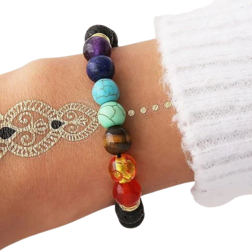 EQUILÍBRIO DE LAVA™ - PULSEIRA 7 CHAKRAS (LIQUIDAÇÃO POR ENCERRAMENTO)