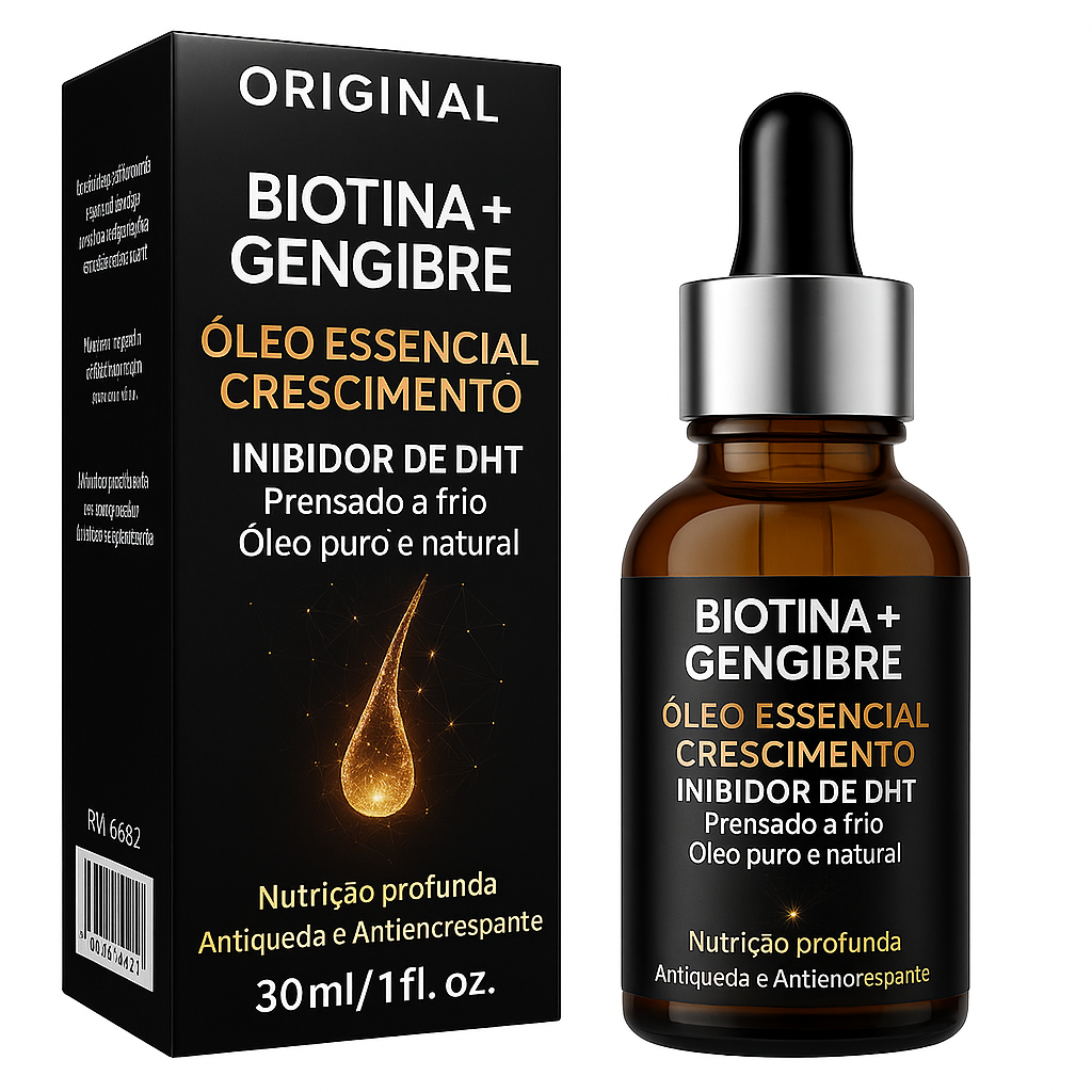 Óleo essencial de biotina e gengibre